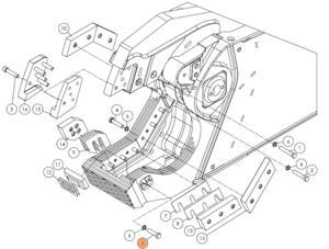 Болт (20*80) 53113-1-10.9 на гидроножницы Delta SH310R (аналог)