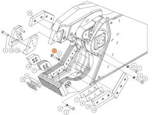 Болт (20*90) 53260-10.9 на гидроножницы Delta SH310R (аналог)