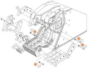 Шайба ножа 57425-7 на гидроножницы Delta SH310R (аналог)