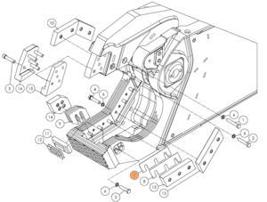 Проставка (пластина регулировочная) SH310-54 на гидроножницы Delta SH310R (аналог)