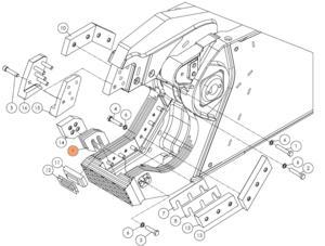 Проставка (пластина регулировочная) SH310-59 на гидроножницы Delta SH310R (аналог)