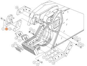 Прокалывающий нож SH310-69S (левый) на гидроножницы Delta SH310R (аналог)