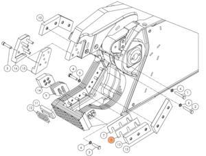 Проставка (пластина регулировочная) SH310-56 на гидроножницы Delta SH310R (аналог)