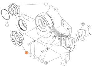 Втулка подвижной челюсти SH310-30 на гидроножницы Delta SH310R (аналог)