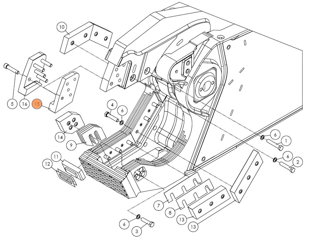Прокалывающий нож SH310-69D (правый) на гидроножницы Delta SH310R (аналог)